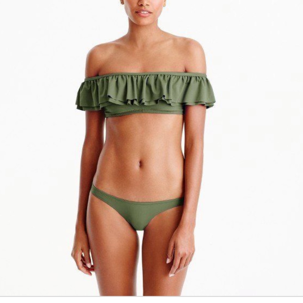 JCrew Off The Shoulder Ruffle Bikini Top Swim XS - Picture 3 of 5